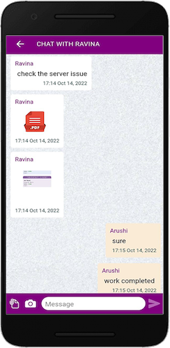 Chat in a Task using Utilx- Non-IT Company for Task Management, Live Task Tracking and Customer Helpdesk